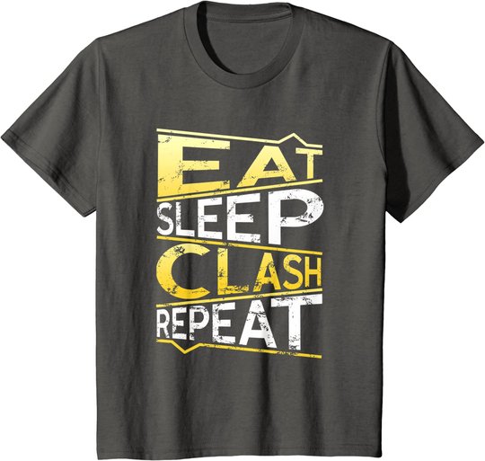Eat Sleep Clash Repeat Mobile Gaming Vintage T-Shirt