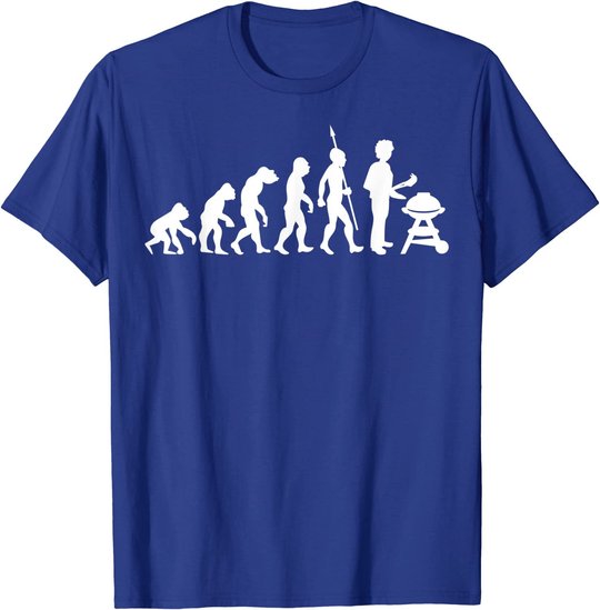 Lustig Evolution Grillen Grill Party Barbecue BBQ T-Shirt