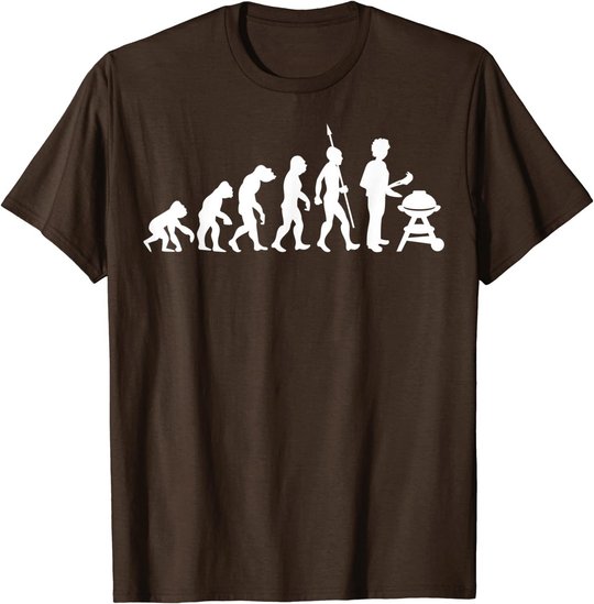 Lustig Evolution Grillen Grill Party Barbecue BBQ T-Shirt