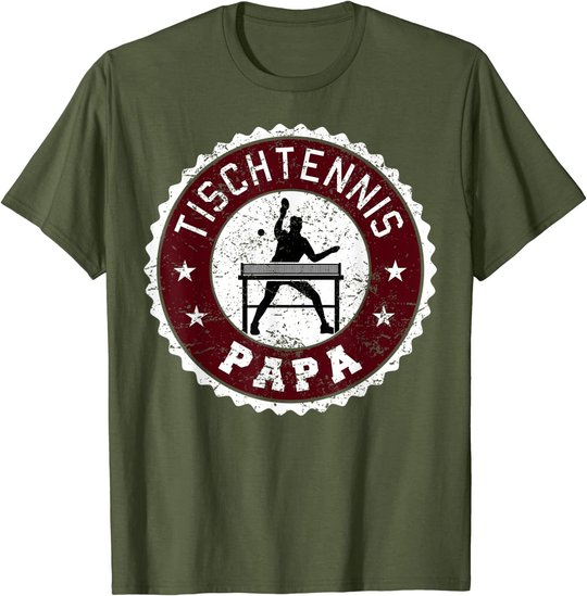 Herren Tischtennis Spieler Hobby Sport Papa Vater Herren Geschenk T-Shirt