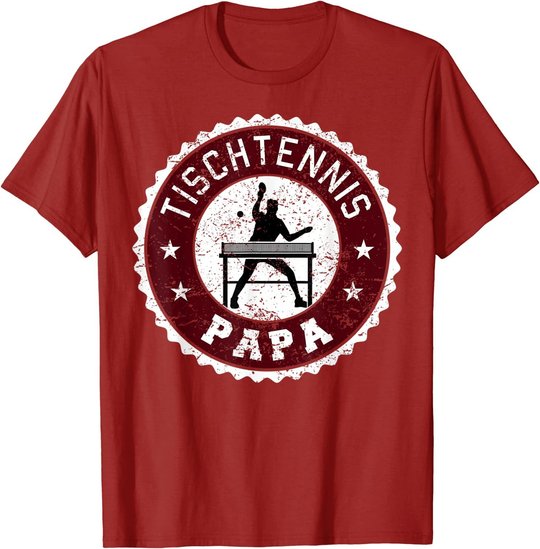 Herren Tischtennis Spieler Hobby Sport Papa Vater Herren Geschenk T-Shirt