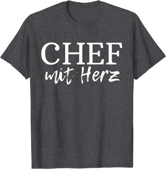 Herren Chef Boss lustiges Geschenk Chef mit Herz Spruch Leitung T-Shirt
