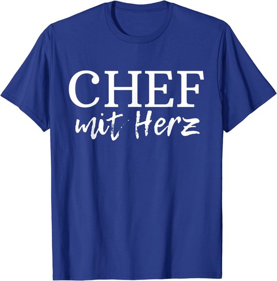 Herren Chef Boss lustiges Geschenk Chef mit Herz Spruch Leitung T-Shirt