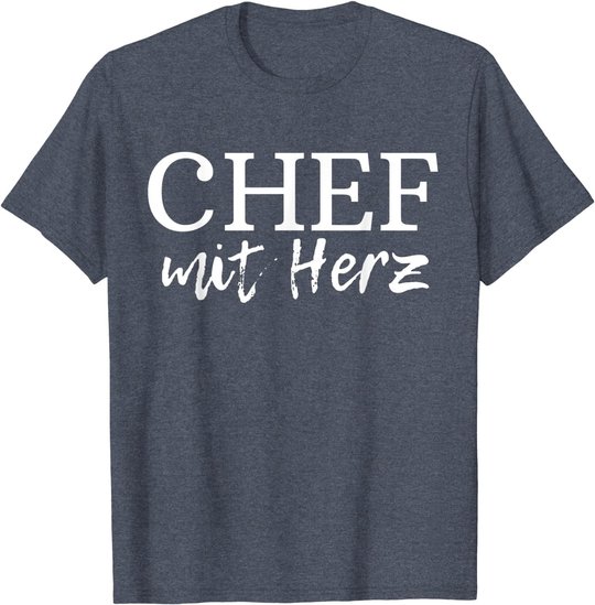 Herren Chef Boss lustiges Geschenk Chef mit Herz Spruch Leitung T-Shirt