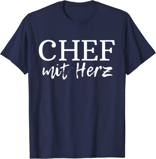 Herren Chef Boss lustiges Geschenk Chef mit Herz Spruch Leitung T-Shirt