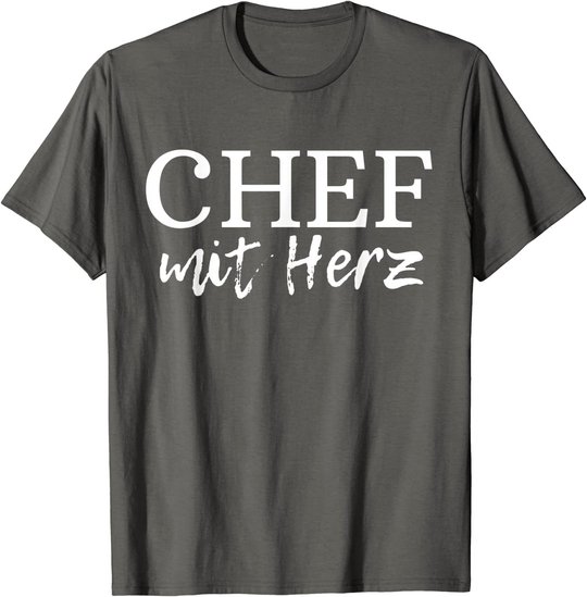 Herren Chef Boss lustiges Geschenk Chef mit Herz Spruch Leitung T-Shirt