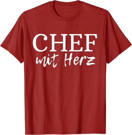Herren Chef Boss lustiges Geschenk Chef mit Herz Spruch Leitung T-Shirt