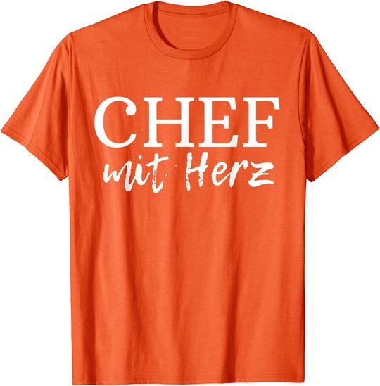 Herren Chef Boss lustiges Geschenk Chef mit Herz Spruch Leitung T-Shirt