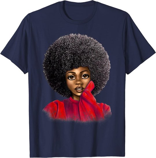 Black History Month Afro Word Art Natural Hair Sexy Melanin T-Shirt