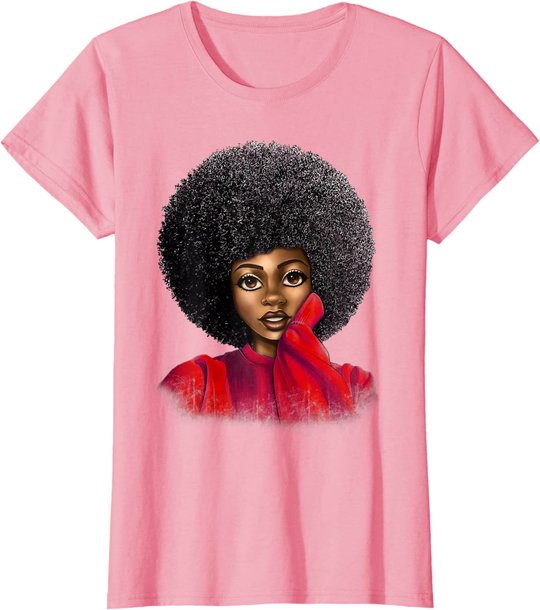 Black History Month Afro Word Art Natural Hair Sexy Melanin T-Shirt