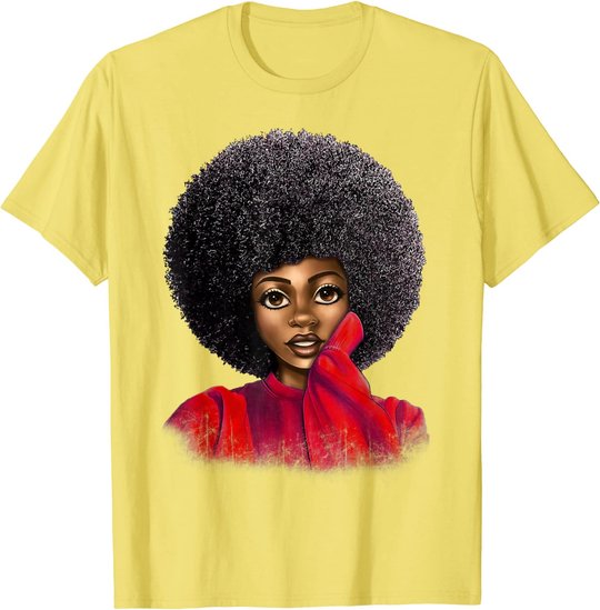 Black History Month Afro Word Art Natural Hair Sexy Melanin T-Shirt