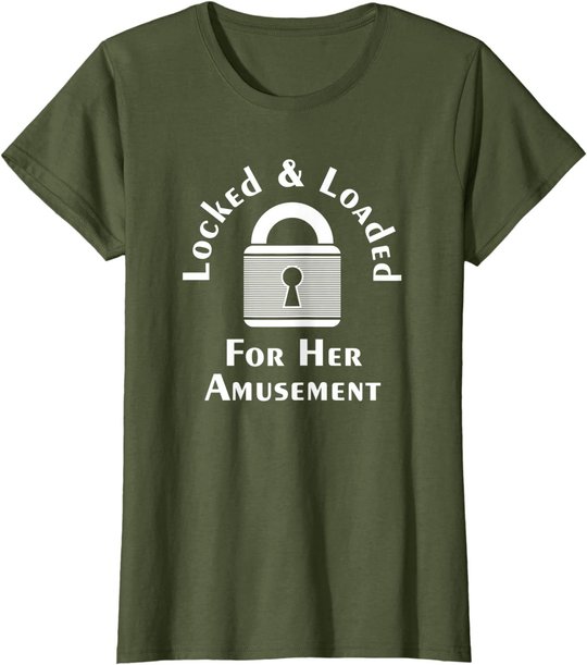 Keuschheit für Männer und Frauen gesperrt und geladen. T-Shirt