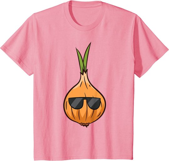 Zwiebel mit Sonnenbrille Gemüse Zwiebeln T-Shirt