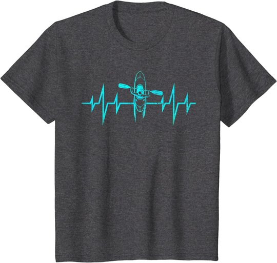 Wassersport Kanu Fahren Kajak Fahren Herzschlag Kajaking T-Shirt