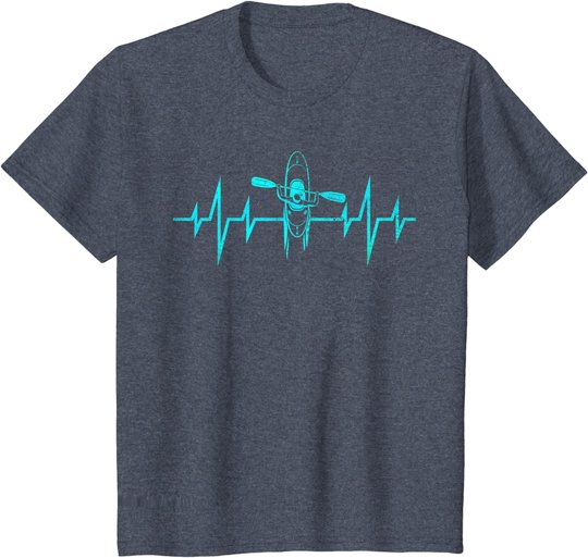 Wassersport Kanu Fahren Kajak Fahren Herzschlag Kajaking T-Shirt