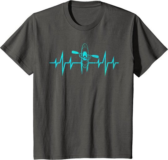 Wassersport Kanu Fahren Kajak Fahren Herzschlag Kajaking T-Shirt