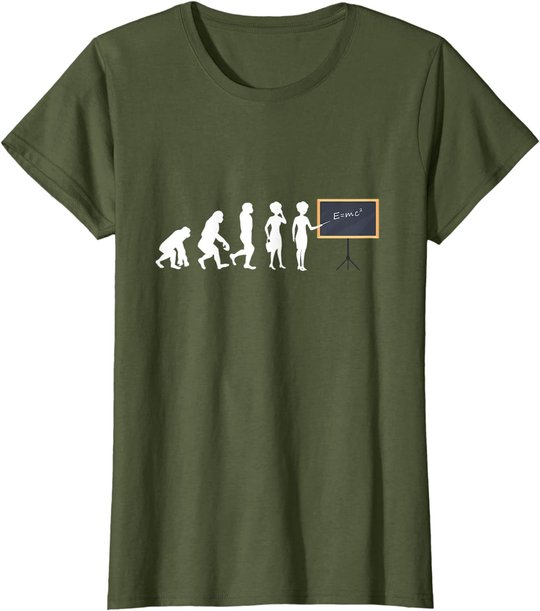 Lehrerin Evolution Lehrer Schultafel Zeigestab Geschenk T-Shirt