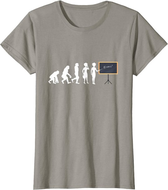 Lehrerin Evolution Lehrer Schultafel Zeigestab Geschenk T-Shirt