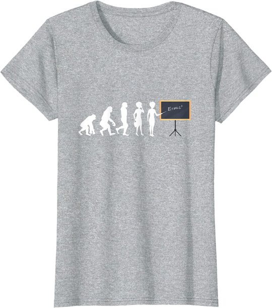 Lehrerin Evolution Lehrer Schultafel Zeigestab Geschenk T-Shirt