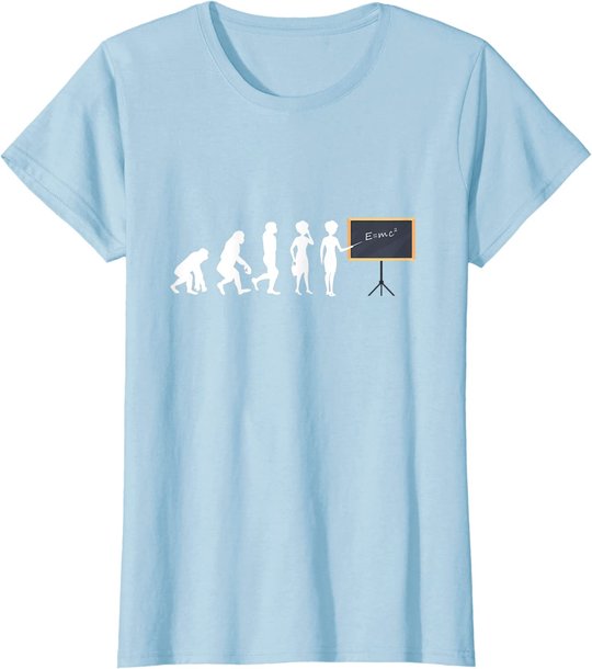 Lehrerin Evolution Lehrer Schultafel Zeigestab Geschenk T-Shirt