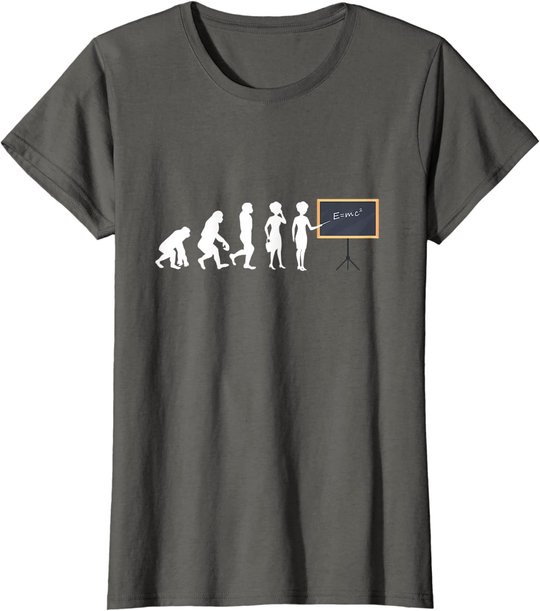 Lehrerin Evolution Lehrer Schultafel Zeigestab Geschenk T-Shirt