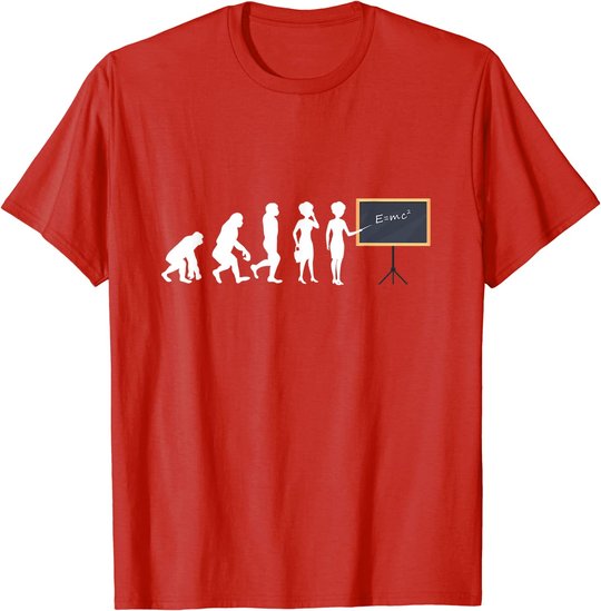 Lehrerin Evolution Lehrer Schultafel Zeigestab Geschenk T-Shirt