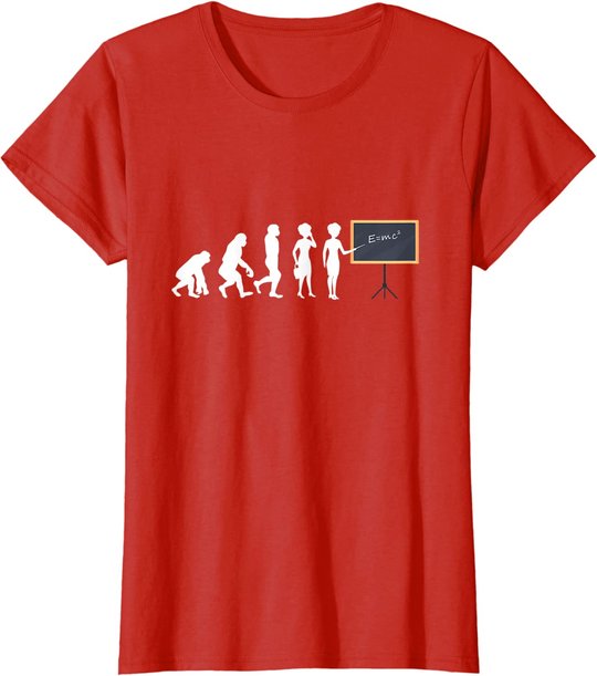 Lehrerin Evolution Lehrer Schultafel Zeigestab Geschenk T-Shirt