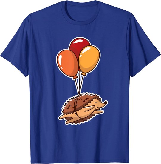 Igel Tier Luftballons Witzig T-Shirt