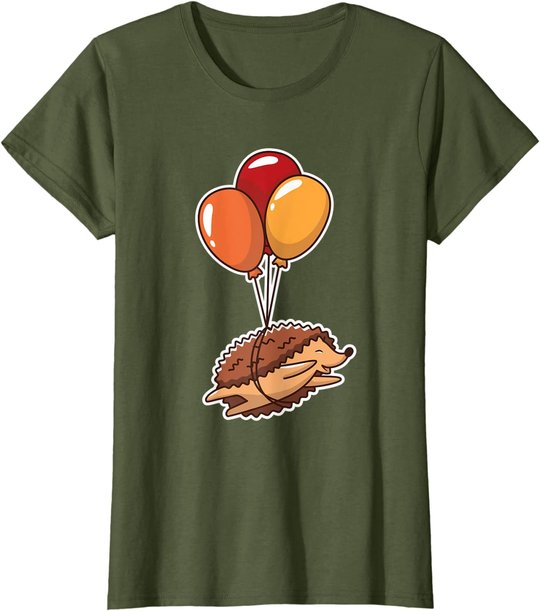 Igel Tier Luftballons Witzig T-Shirt