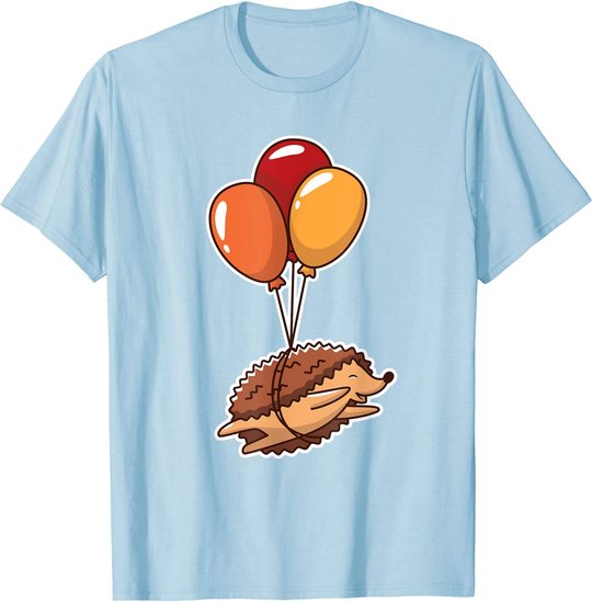 Igel Tier Luftballons Witzig T-Shirt