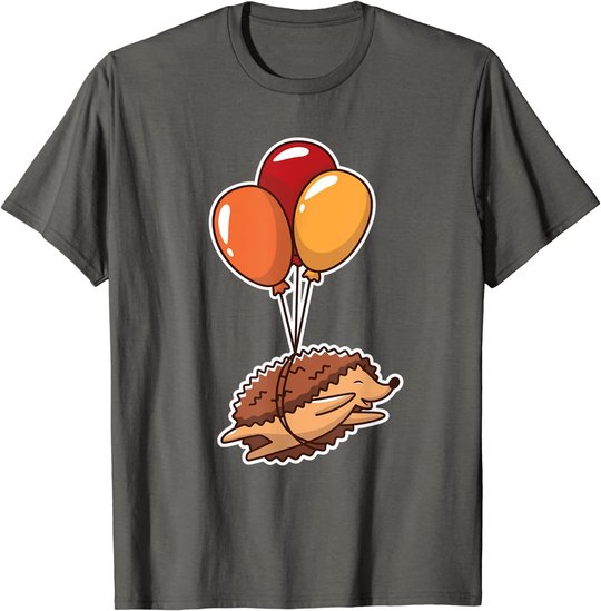 Igel Tier Luftballons Witzig T-Shirt