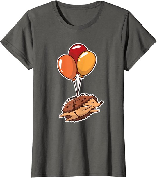 Igel Tier Luftballons Witzig T-Shirt