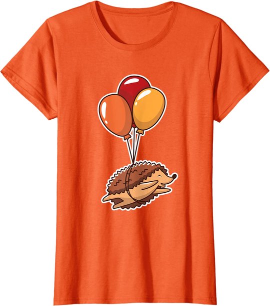 Igel Tier Luftballons Witzig T-Shirt