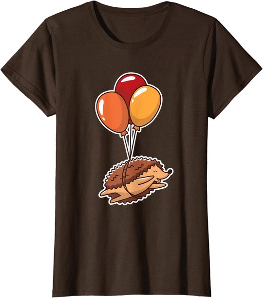 Igel Tier Luftballons Witzig T-Shirt