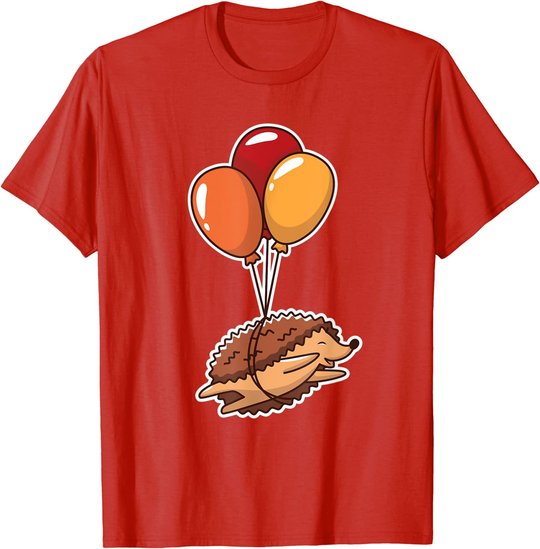 Igel Tier Luftballons Witzig T-Shirt