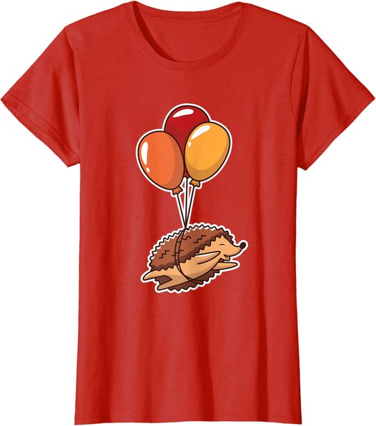 Igel Tier Luftballons Witzig T-Shirt