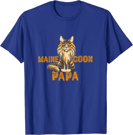 Maine Coon Papa Katzenliebhaber Katzenfreunde Geschenkidee T-Shirt