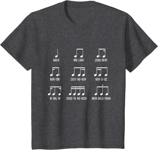 Klassische Komponisten Musik Lustiges Musik Design T-Shirt