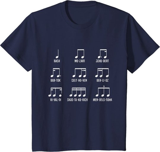 Klassische Komponisten Musik Lustiges Musik Design T-Shirt