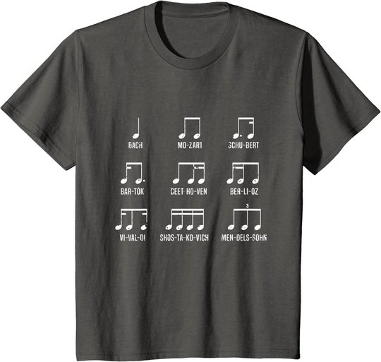Klassische Komponisten Musik Lustiges Musik Design T-Shirt