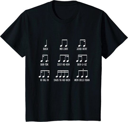 Klassische Komponisten Musik Lustiges Musik Design T-Shirt
