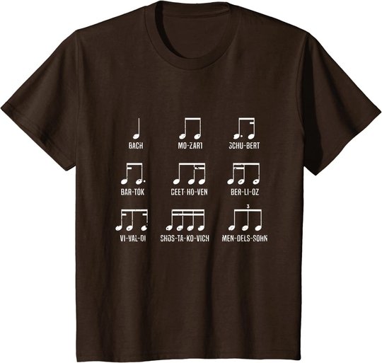 Klassische Komponisten Musik Lustiges Musik Design T-Shirt