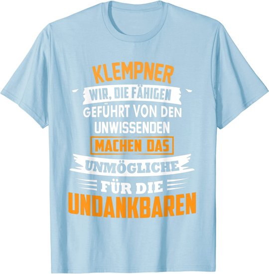 Herren Klempner Spengler Beruf Spruch Geschenk Handwerk Sanitär T-Shirt