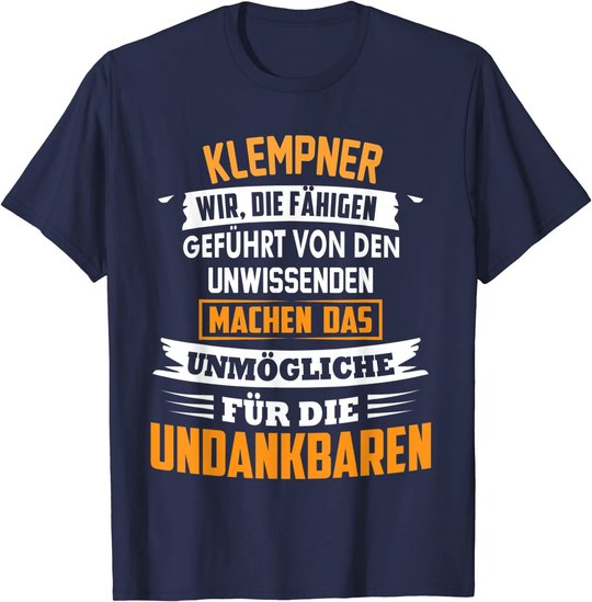 Herren Klempner Spengler Beruf Spruch Geschenk Handwerk Sanitär T-Shirt