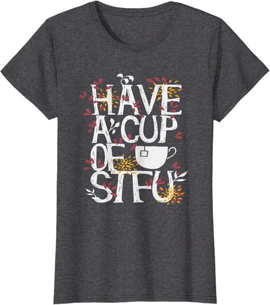 Tee und Kaffee lustige Sprüche Geschenk T-Shirt
