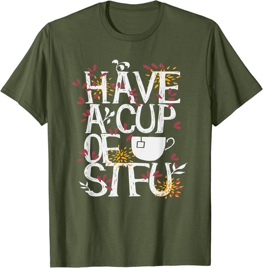 Tee und Kaffee lustige Sprüche Geschenk T-Shirt