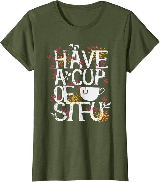 Tee und Kaffee lustige Sprüche Geschenk T-Shirt
