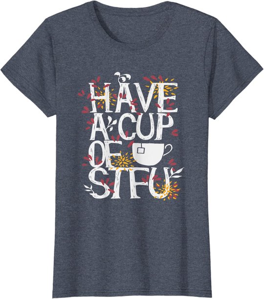 Tee und Kaffee lustige Sprüche Geschenk T-Shirt