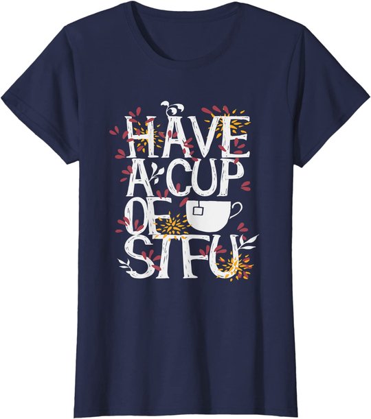 Tee und Kaffee lustige Sprüche Geschenk T-Shirt