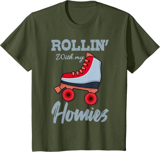 Rollschuhe Tshirt Lustig ROLLER SKATES Geschenk Roller Disco T-Shirt